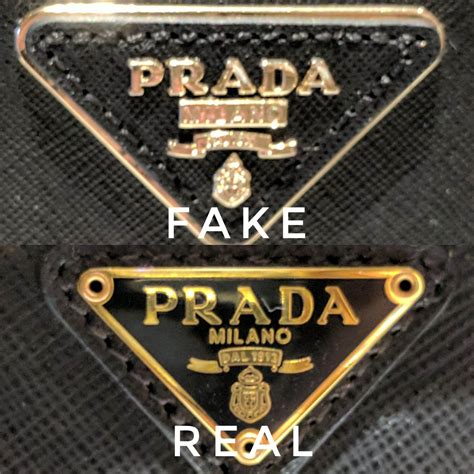 prada fake vs real logo|Prada copy handbags.